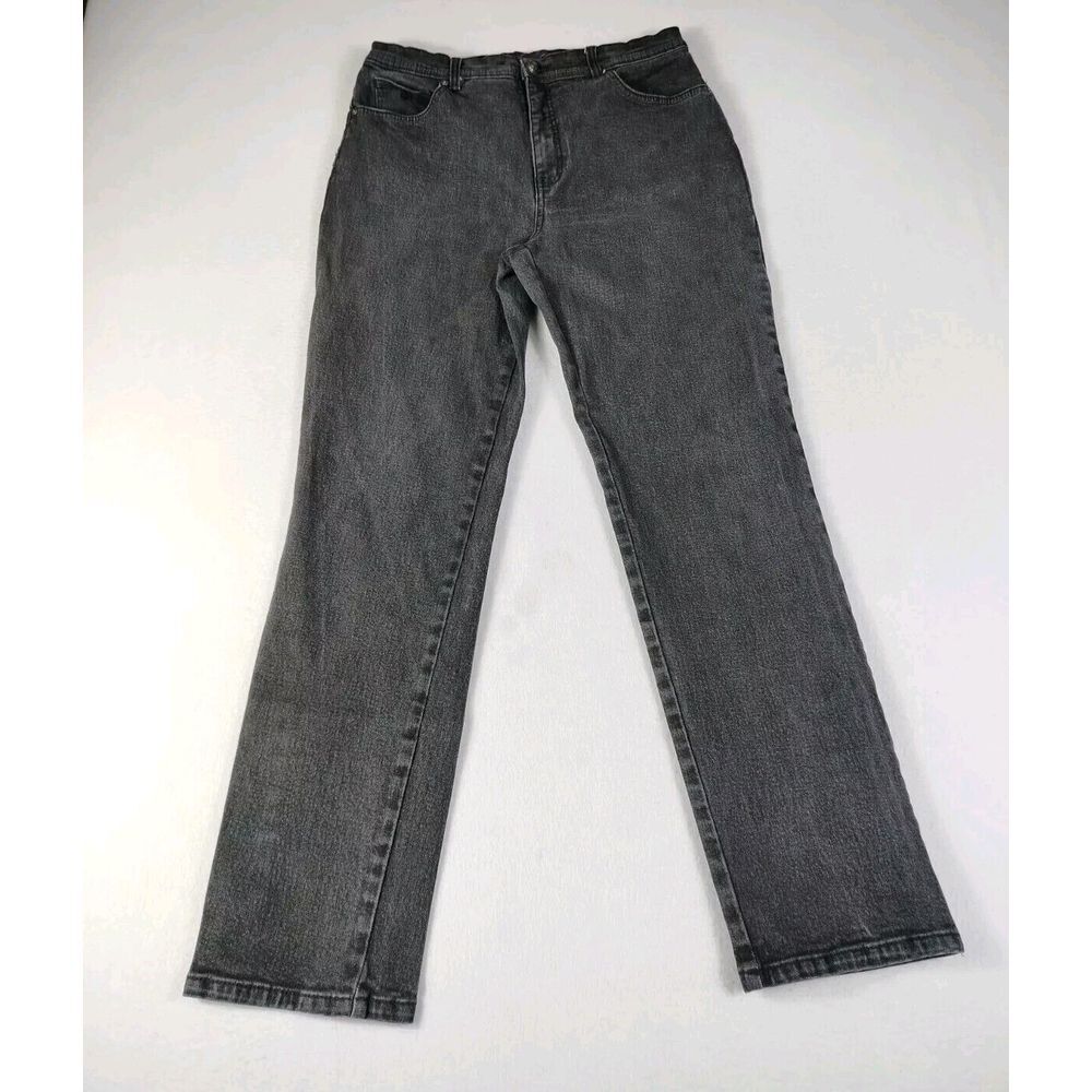 Gloria Vanderbilt Jeans Womans Black 14 Missy‎ Amanda Minimalist Basic Simple